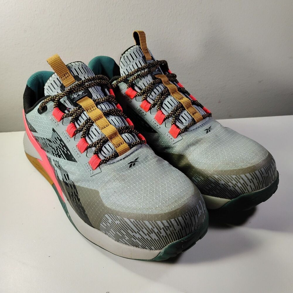 Reebok Nano X1 Adventure RB382 Womens US 9 M Gray Comp Toe Metal Free Work Shoes